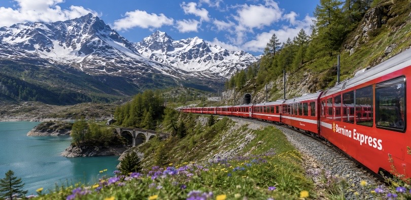 Considerado uno de los recorridos ferroviarios más espectaculares del mundo, el Bernina Express ofrece una experiencia única para los amantes de la naturaleza